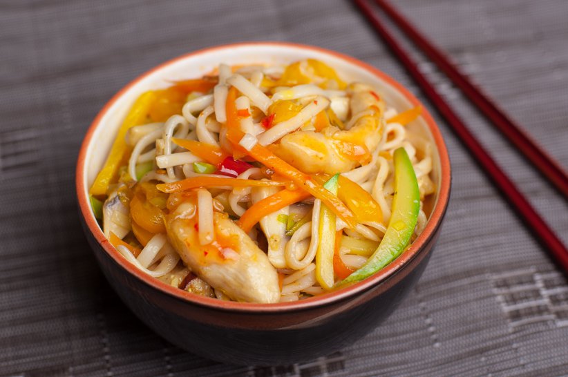 Вок с курицей