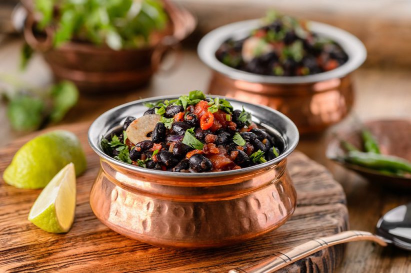 Черная фасоль чили