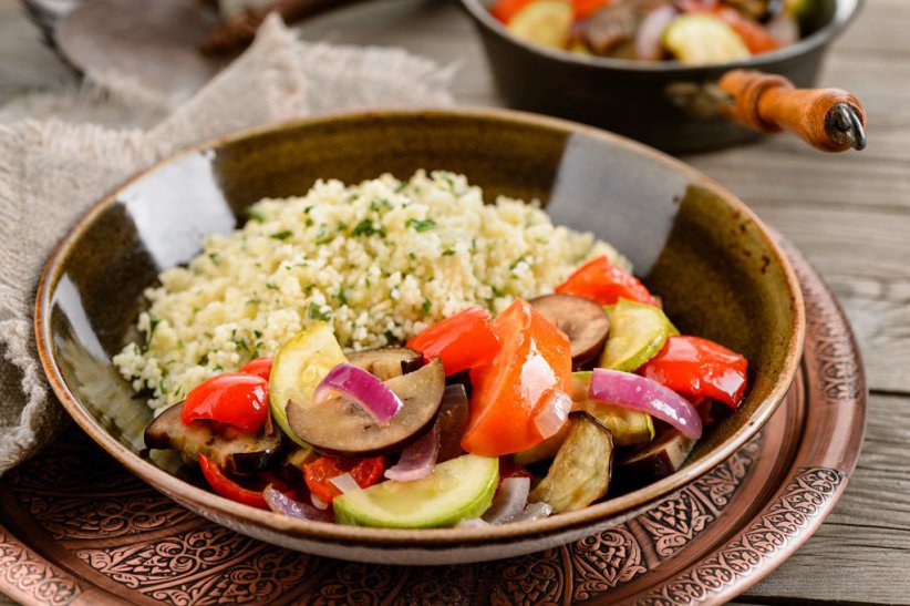 Кускус с запеченными овощами