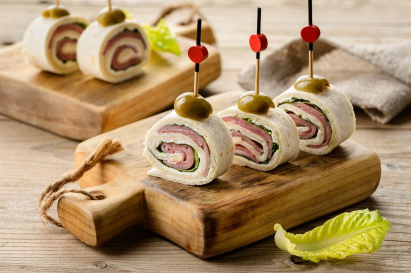 Рулетики с ветчиной