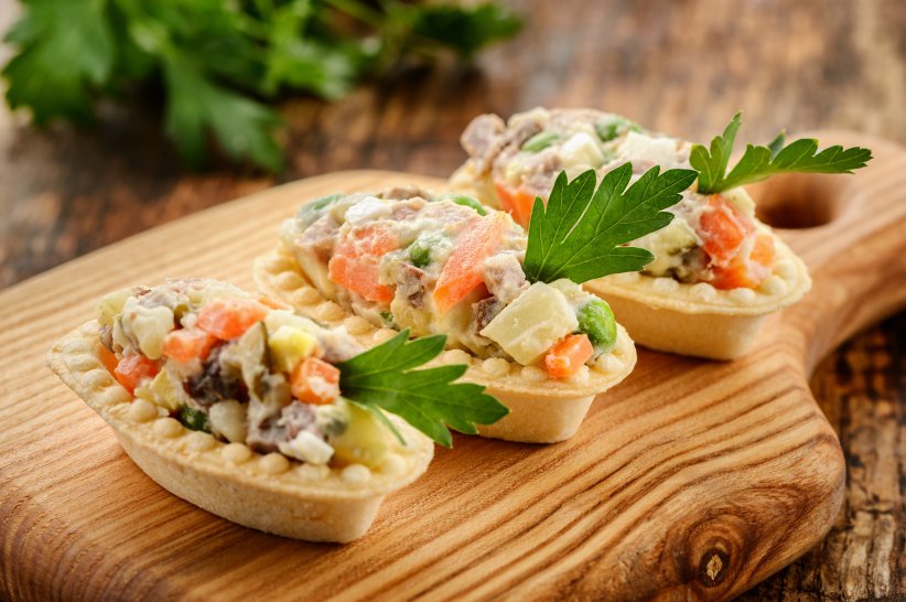 Тарталетки оливье